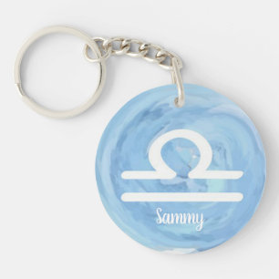 Porte-clés Symbole ziodiaque personnalisé Libra