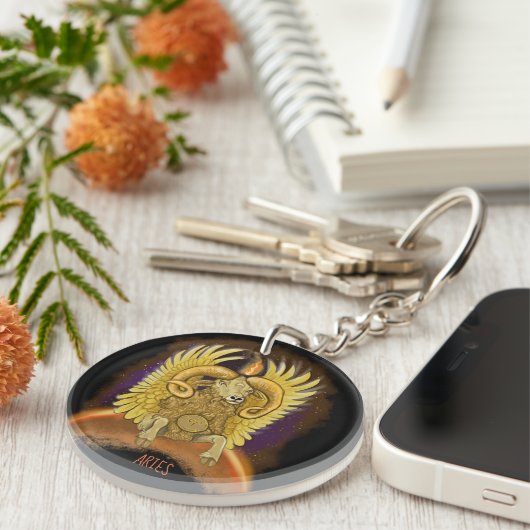 Porte-clés SYMBOLE Zodiaque Aries (Devant droit)