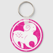 Porte-clés SYMBOLE Zodiaque Aries Grunge Ram Rose Astrologie (Recto)