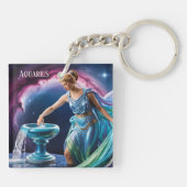 Porte-clés SYMBOLE Zodiaque Déesse Aquarius (Dos)