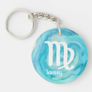 Porte-clés Symbole Zodiaque Virgo Personnalisé