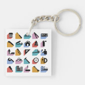 Porte-clés Symboles de construction (Dos)