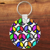 Porte-clés Symboles de paix multicolores (Recto)