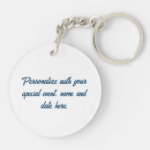 Porte-clés Symboles du Texas, Drapeau du Texas, Cœur (Dos)