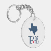 Porte-clés Symboles du Texas, Texas, bleu marine (Devant gauche)