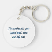 Porte-clés Symboles du Texas, Texas, bleu marine (Dos)