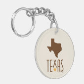 Porte-clés Symboles du Texas, Texas, brun (Devant gauche)