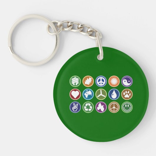 Porte-clés Symboles écologiques (Devant)