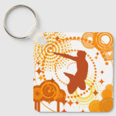 Porte-clés Symboles orange funky Porte - clé (Recto)