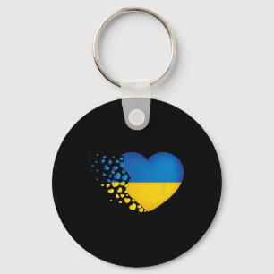 Porte-clés Symboles ukrainiens Drapeau ukrainien Cœur Amour