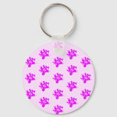 Porte-clés Symétrie Spirituelle Rose & Blanc Lotus Fleur (Verso)
