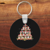 Porte-clés Sympa Beagle Christmas Tree Chien Père Noël Xmas T (Recto)