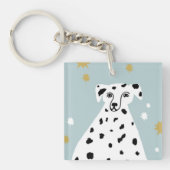 Porte-clés Sympa Chien Dalmatien Illustration Abstraite (Devant)