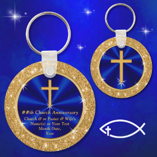 Porte-clés Sympathie, Faveurs de l'Église personnalisée, Or b