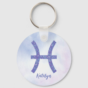 Porte-clés Sympathique Pisces Astrologie Signe Personnalisé V