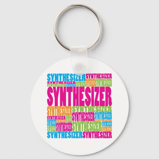 Porte-clés Synthétiseur coloré (Recto)