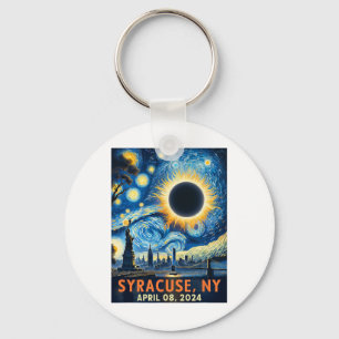 Porte-clés Syracuse New York Total Solar Eclipse 2024 Starry