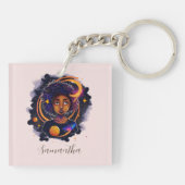 Porte-clés Système solaire Afro Femme (Dos)