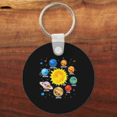 Porte-clés Système solaire Planète Espace Planètes Garçons Fi (Recto)