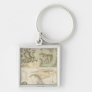 Porte-clés Systèmes de glacier des Alpes