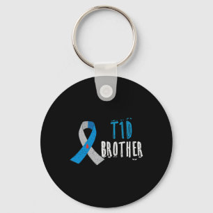 Porte-clés T1d Brother Bleu Ruban Type 1 Sensibilisation au d