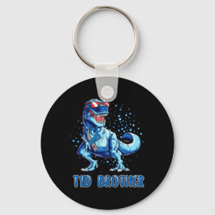 Porte-clés T1D Brother Type 1 Diabète Ruban T Rex Dinosaur