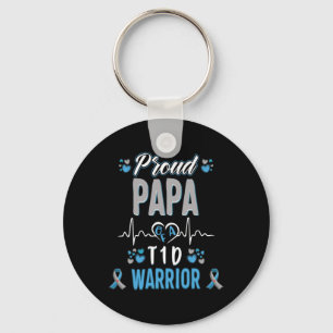 Porte-clés T1D fier Papa Sensibilisation au diabète Type 1 Pa