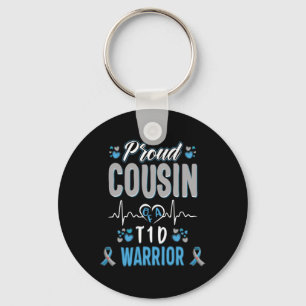 Porte-clés T1D fière cousine Sensibilisation au diabète Type 
