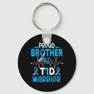 Porte-clés T1D Fière Frère Diabète Sensibilisation Type 1 Ins