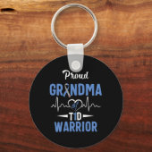 Porte-clés T1D Fière Grand-mère Sensibilisation au diabète Ty (Recto)