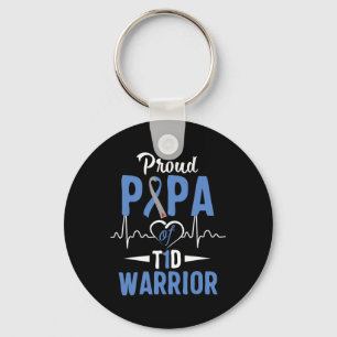 Porte-clés T1D Fière Papa Sensibilisation au diabète Type 1 I