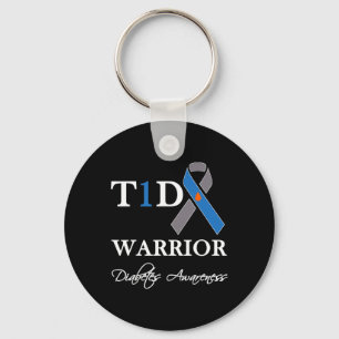 Porte-clés T1D Guerrier Type 1 Sensibilisation au diabète Rub