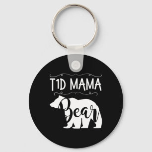 Porte-clés T1D Mama Ours Type1 Diabète T1 Maman Femmes Reconn
