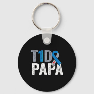 Porte-clés T1D papa son combat est mon combat Type 1 Diabetes