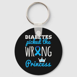 Porte-clés T1D Sensibilisation Princesse Filles Diabétique Ru