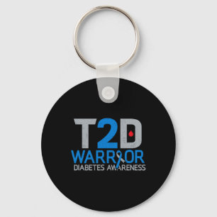 Porte-clés T2D Guerrier Diabète Sensibilisation Type 2 Fig Di