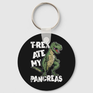 Porte-clés T-rex Ate My Pancreas Dinosaur Amusants Diabète Aw