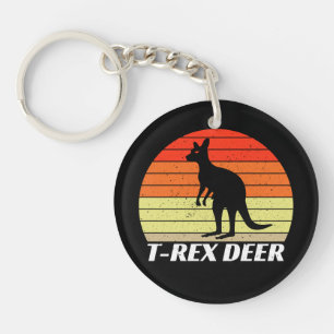 Porte-clés T-Rex Deer Tyrannosaurus Kangaroo - Coucher de sol
