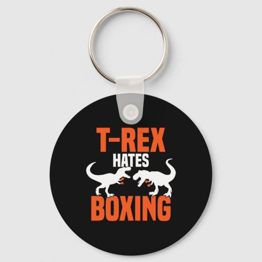 Porte-clés T-rex déteste la boxe - Boxe Sparring Kick Boxing (Recto)