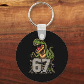 Porte-clés T-rex Dinosaur Funny Six Seven Meme Cool Tyrannosa (Recto)