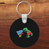 Porte-clés T-Rex Dinosaure Boxe De Poing De Requin Drôle (Recto)