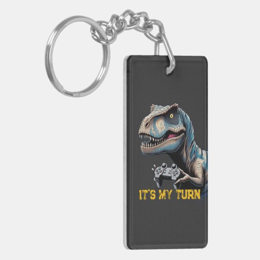 Porte-clés T-Rex Gamer It’s My Turn Design (Devant gauche)