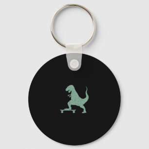Porte-clés T-rex Sur Un Skateboard Grunge Dinosaure Skateboar