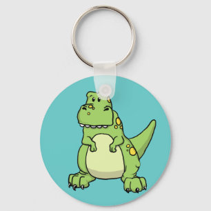 Porte-clés T-Rex vert mignon
