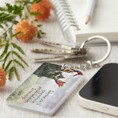 Porte-clés T.S. Eliot Citation Inspirationnelle "Jusqu'où" (Devant droit)