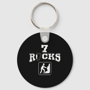 Porte-clés T-shirt 7 Rocks d'anniversaire pour enfant de sept