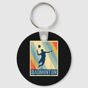 Porte-clés T Shirt Badminton de Style Vintage