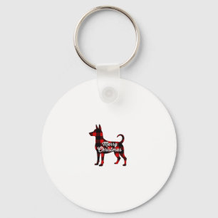 Porte-clés T-shirt Cadeau à Carreaux Pomsky Noël Maman Papa (