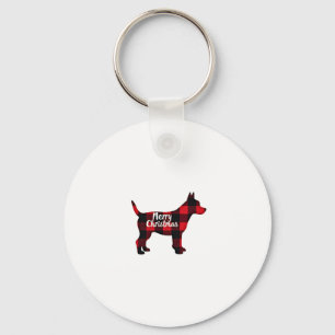Porte-clés T-shirt Cadeau à Carreaux Pomsky Noël Maman Papa (