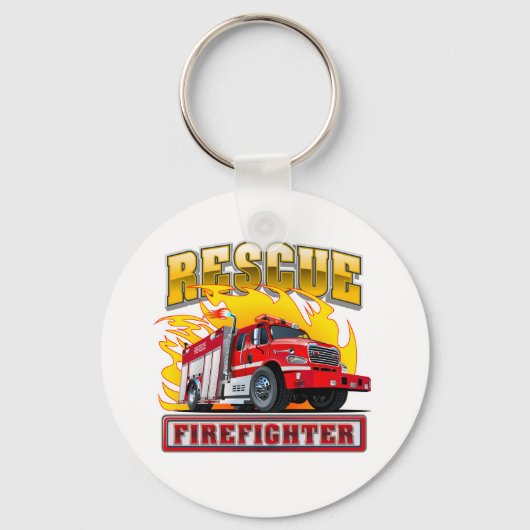 Porte-clés T-shirt Camion-feu (Recto)